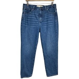 Soft Surroundings Womens 14 Blue Denim Jeans High Rise Straight Leg 33x28 Casual